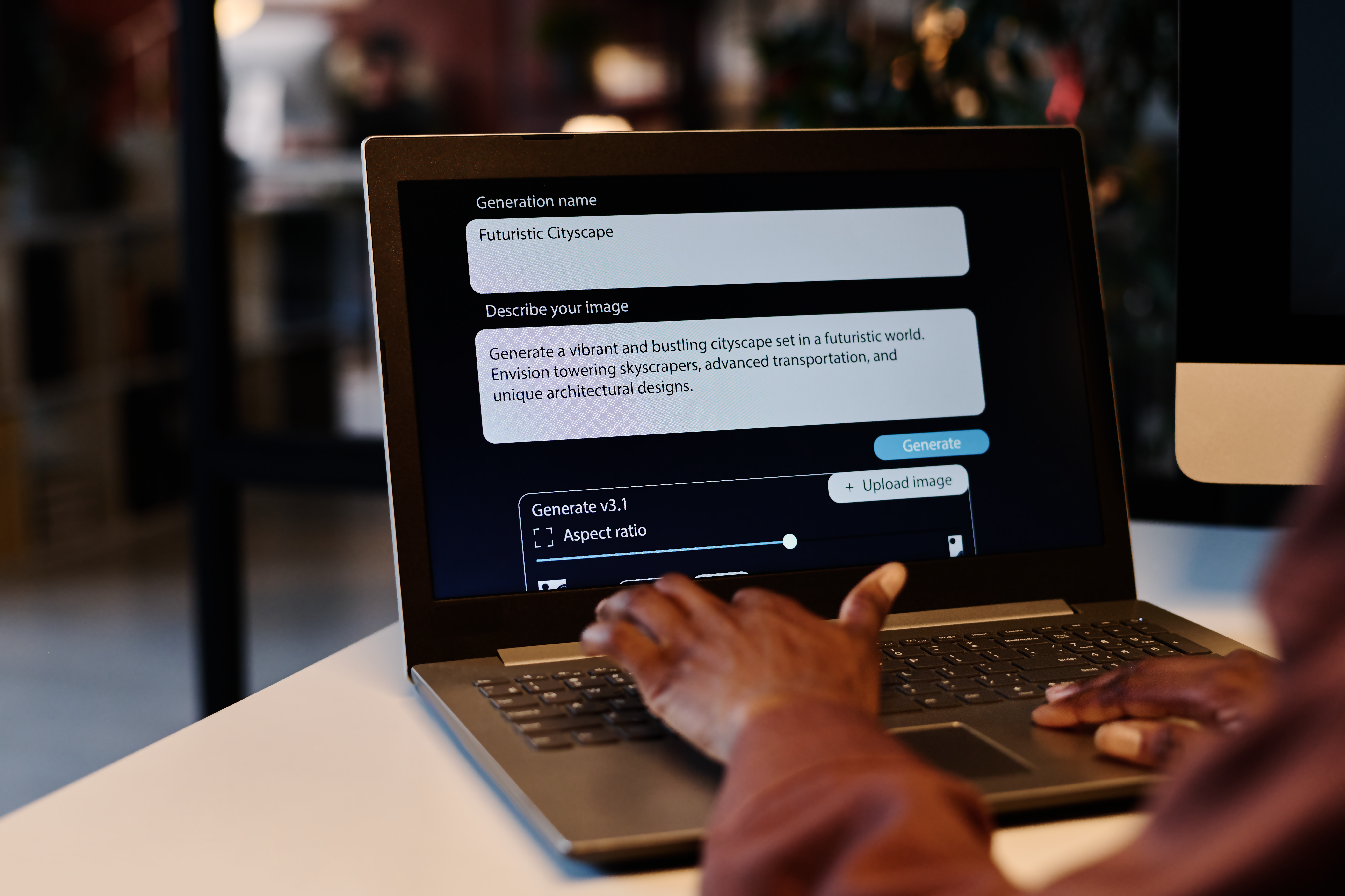 AI interface on laptop powering chatbot workflows